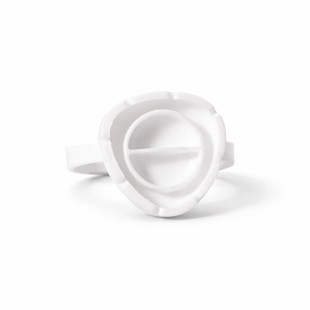 Glue ring with volume grooves
