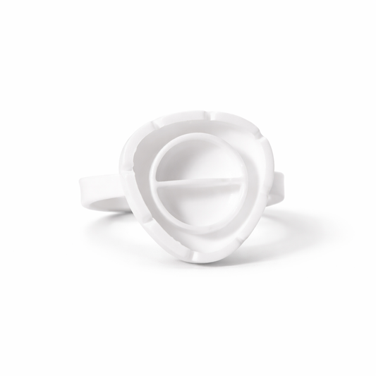 Glue ring with volume grooves
